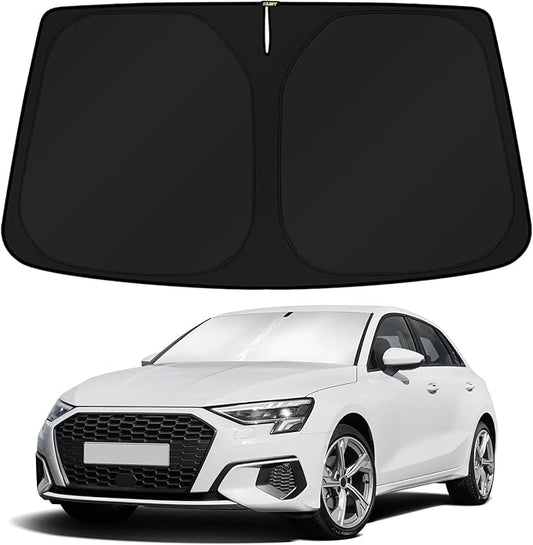 KUST Windshield Sun Shade for 2022-2024 2025 2026 Audi A3 Accessories Custom Fit Sunshade Sun Visor Protector Foldable Blocks UV Rays Keep Your Car Cooler