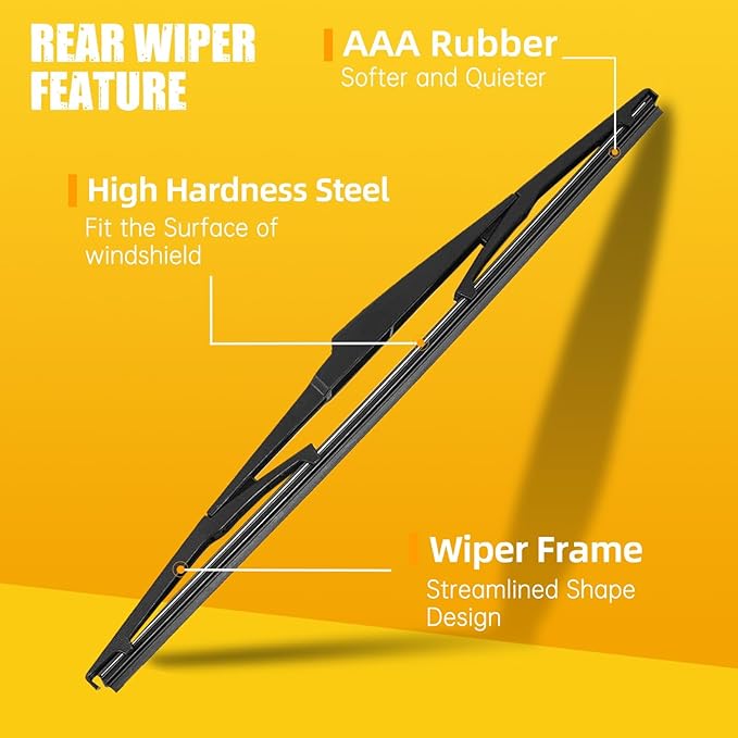 MIKKUPPA 26"+16"+14" Windshield Wiper Blades Replacement for 2016-2021 Hyundai Tucson, Front & Rear Wiper Blades Set, Durable Stable Quiet All Season (Pack of 3)