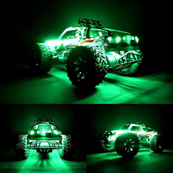 Waterproof LED Light Strips for RC Cars Trucks Airplanes Boats Drones Fixed Wing AR Wing Model Underglow Light (Green)