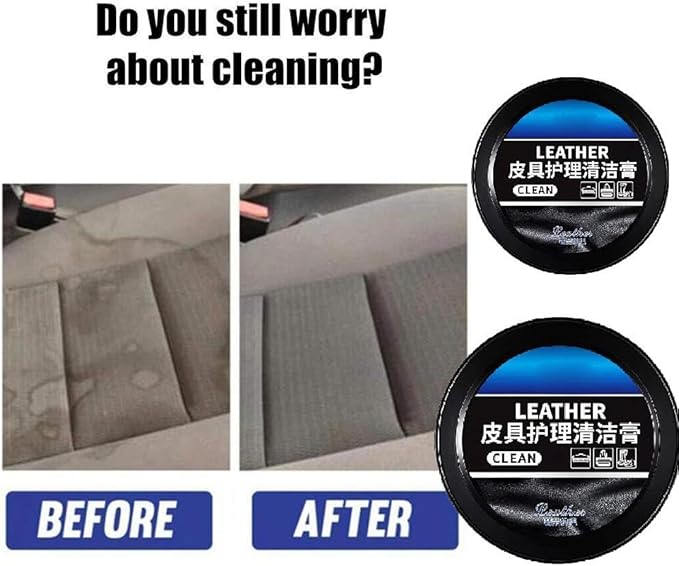 Leader Cleaning and Care Cream & Cleaning Paste for Leather Care,Automotive Interior Leather Cleaning Cream,Car Leather Conditioner Oil Paste,Leather Repair Kit for Car,Furniture,Cleaning Care Balm