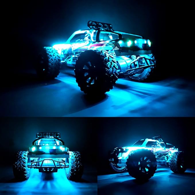 Waterproof LED Light Strips for RC Cars Trucks Airplanes Boats Drones Fixed Wing AR Wing Model Underglow Light (Ice Blue)