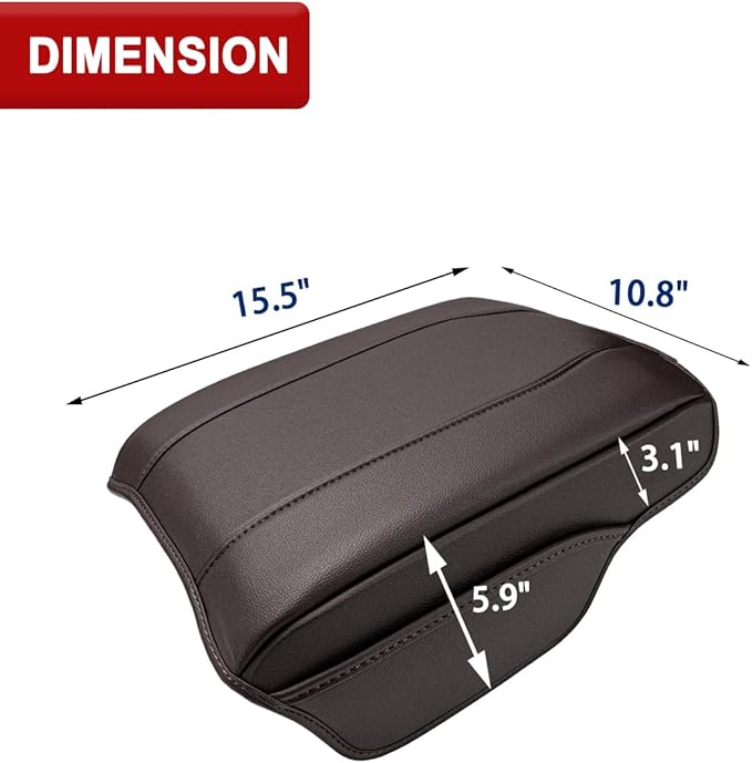 Center Console Armrest Cover for Honda Pilot 2023-2026, Passport 2024-2026, Ridgeline 2024 2025, Durable Middle Console Lid Protector, PU Leather Trim, Anti-Scratch