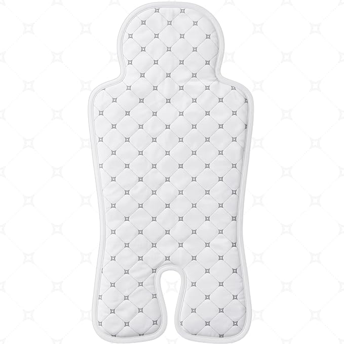 Pinkunn Gel Car Seat Baby Cooling Pad for Summer Breathable Stroller Cooler Pad Multifunctional Carseat Cooling Mat for Baby Child Dining Chair Safety Seat Stroller(White,Grid)