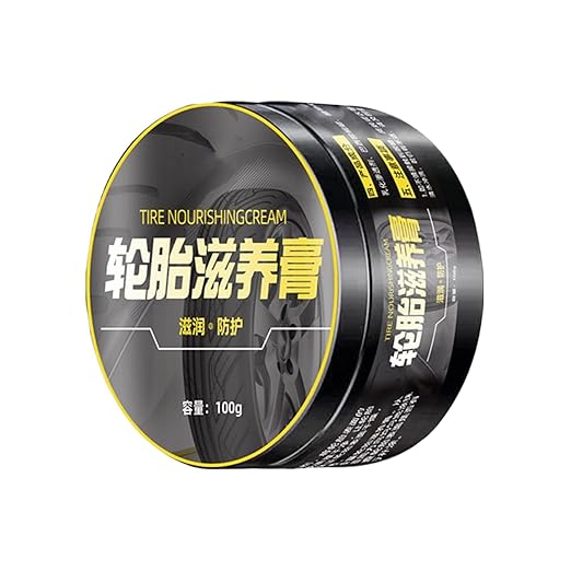 Tire Polish Paste – Stain Remover Cream, Multipurpose Wheel Cleaner | Glossy Tire Dressing Solution, Rim Restoration Polish, Auto Detailing Gel for Vehicles, Workshop, Garage, Cleaning Station, Car