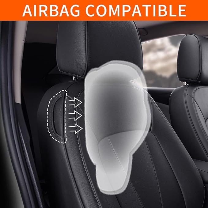 AOMSAZTO Car Seat Cover for Mazda 3 2019 2020 2021 2022 2023 2024 2025 2026 - Full Set Customized Black Faux Leather Seat Covers