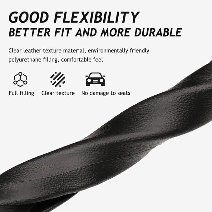 2PCS Car Seat Gap Filler and Organizer, Universal Console Catcher Fill The Gap Between Seat and Console, Anti-Drop Organizer | Suitable for Most car Models.（Black）