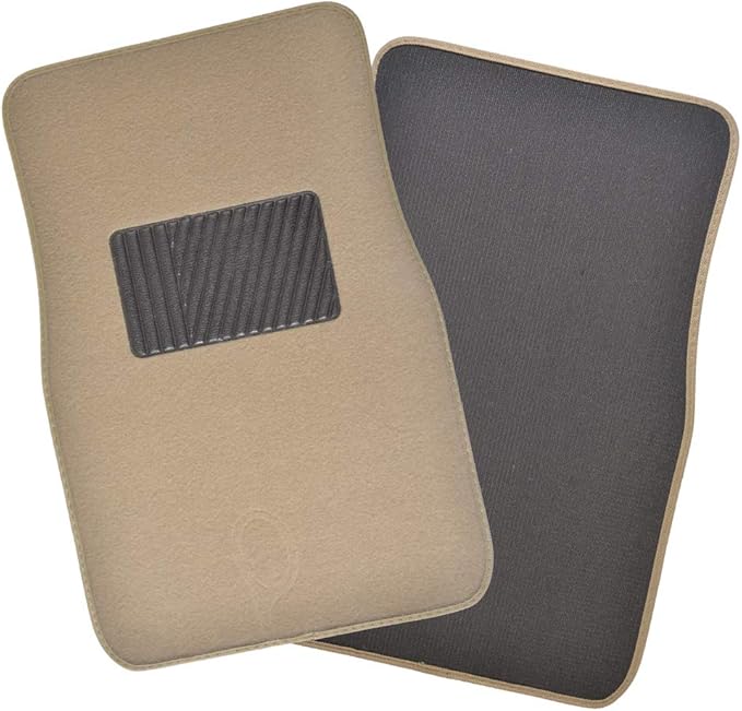 Motor Trend Premium Inter-Lock Backing Carpet Car Floor Mats - Front & Rear, Thick & Durable Auto Protection, Fits Most Cars Truck SUV Coupe Sedan