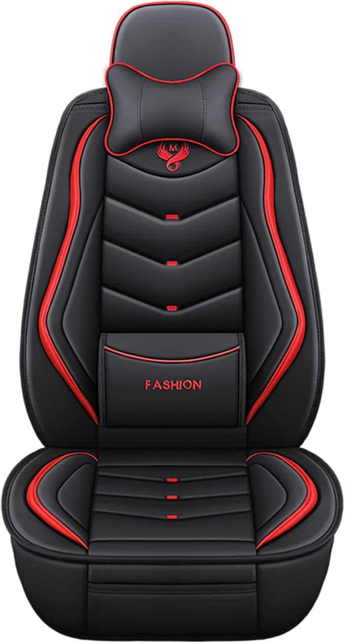 Car Seat Covers Full Set,Automotive seat Covers for Cars,Waterproof Leather seat Covers with Fixed Lumbar Support,Universal Fit for Most Cars,SUV,Trucks and Sedans
