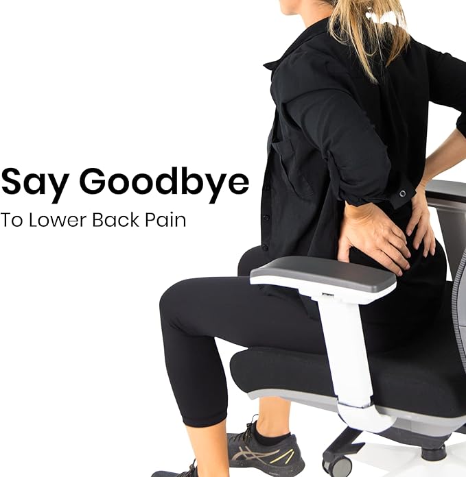 Vive Cooling Lumbar Support Pillow for Chair & Car - Back Pressure Relief Seat Cushion for Office or Gaming - Soft Memory Foam Bolster Helpful for Sciatica, Pregnancy, Elderly, Truckers, Desk Jobs