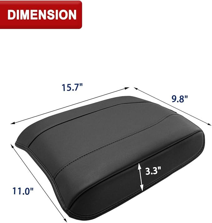 Center Console Armrest Cover for Honda Pilot 2023-2026, Passport 2024-2026, Ridgeline 2024 2025, Durable Middle Console Lid Covering, PU Leather Trim, Anti-Scratch