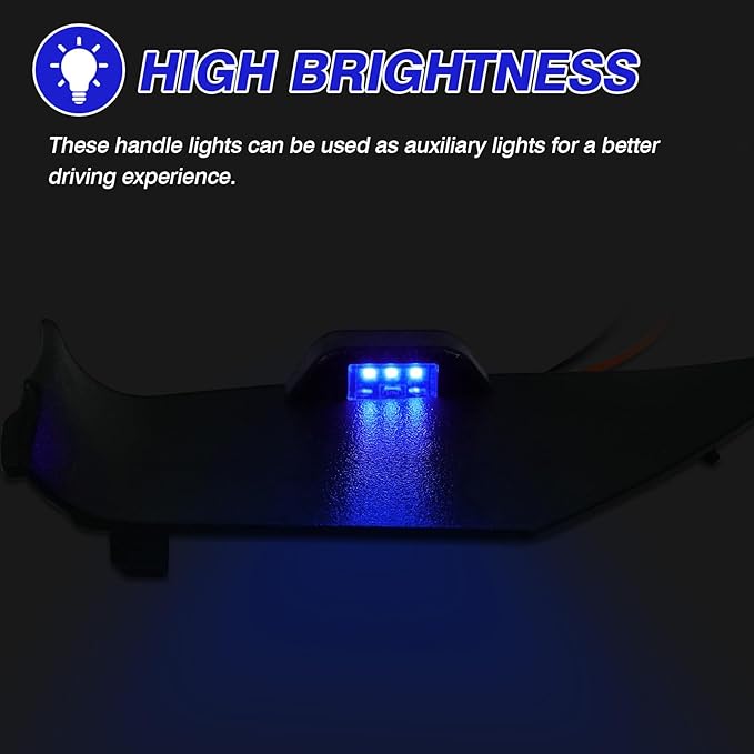 Powerty LED Light for 2025 2026 Toyota Camry XV80 Accessories Inner Door Handle Bowl Mood Lighting Decorative Interior Lamp 4PCS Blue