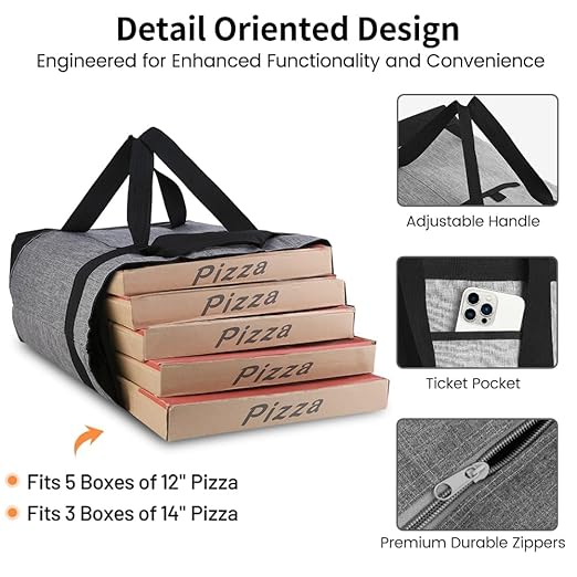 CIVJET Insulated Reusable Tote Bag for Grocery Shopping for Women/Men, Waterproof Cooler Bags for Travel/Beach/Picnic, Pizza/Food Delivery Bag to Keep Food Cold/Hot (Cationic Cloth, Grey，2-Pack)