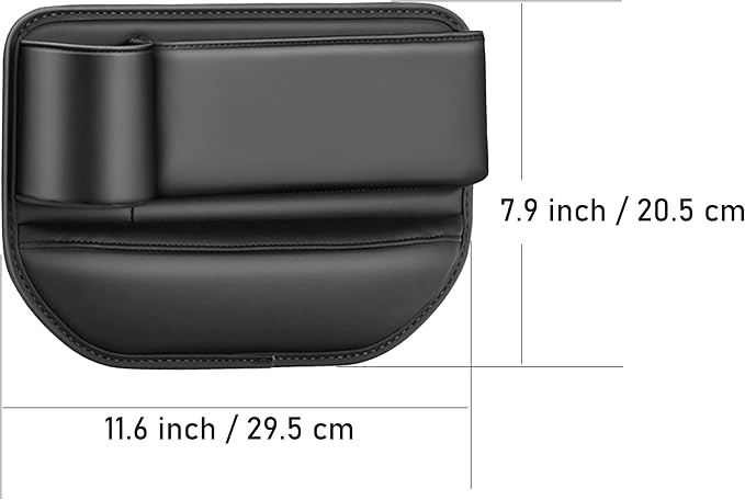 Cup Holder Gap Filler, Car Gap Filler Organizer, Car Gap Filler, Gap Filler Organizer, Car Gap Holder, Suitable Most Vehicles (Driver Seat - Black)