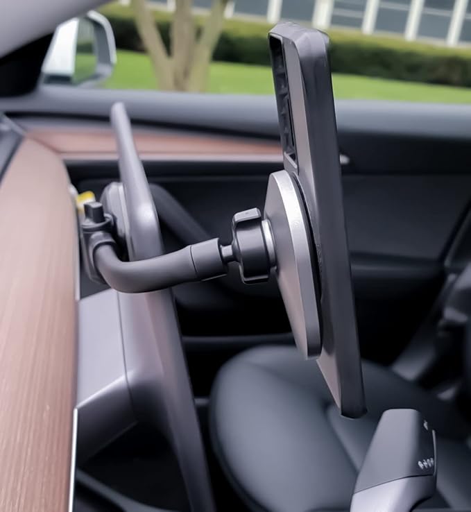 GALVANOX Phone Holder for Tesla Model 3 / Model Y - Magnetic Car Mount with Wireless Charging (Compatible with MagSafe)