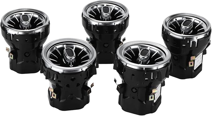 Turbine Air Vent,LED Front Turbine Ambient Light,5pcs Air Vent Ambient Light Kit Replacement Compatible for Benz C GLC Class W205 X253 2015 2018