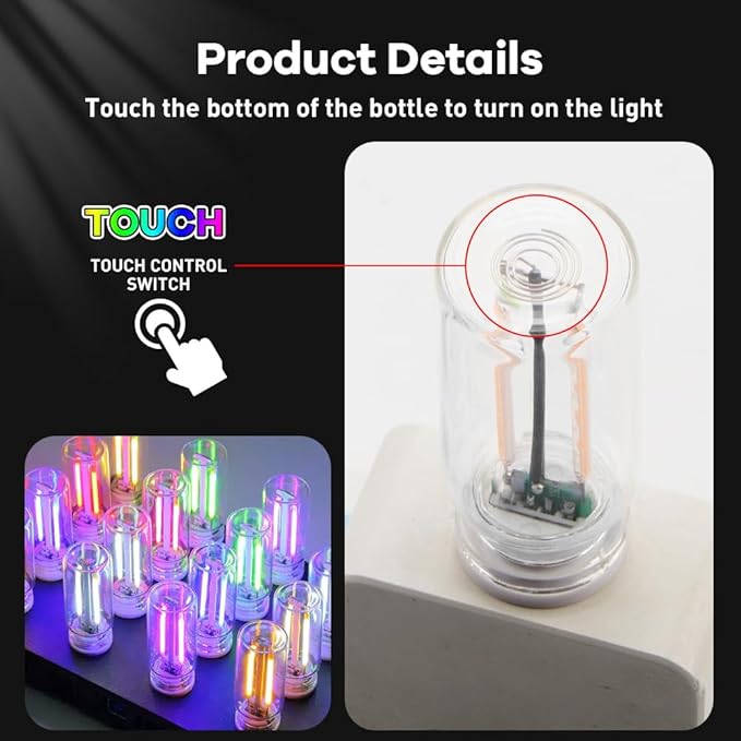 4Pcs Car USB Night Light, Touch Adjustment LED Ambient Lighting Plug in USB Automotive Night Lamps, Mini LED Bulb for Car, Camping, Holiday, Decoration, Bedroom, Party(Purple)