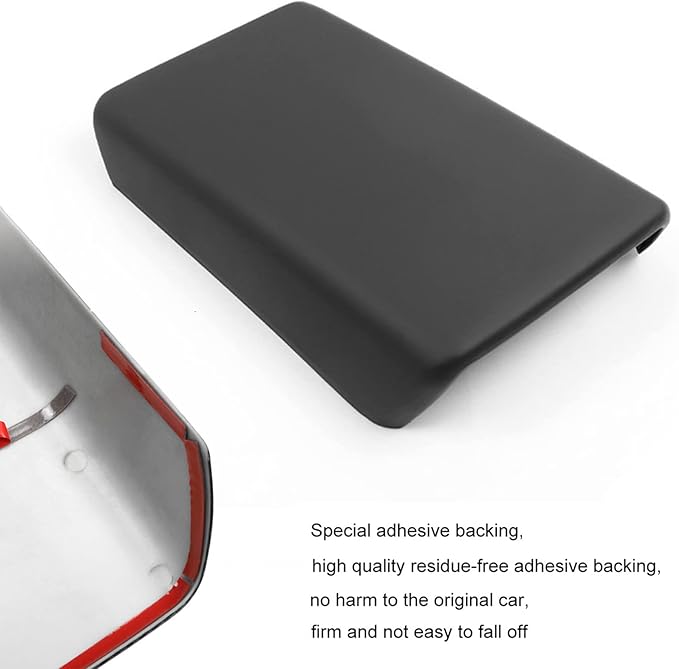 Matte Black Armrest Cover for Tesla Model 3 Model Y 2017-2023 Car Center Console Armrest Pad Trim Cover Arm Rest Box Cushion Console Protector Interior Accessories