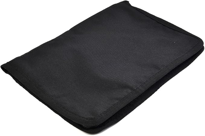 Car Glove Box Organizer Storage Folder for Vehicle Interior – Fit 600D Oxford Cloth Document Holder with Zippered Pocket and Elastic Loop, Black