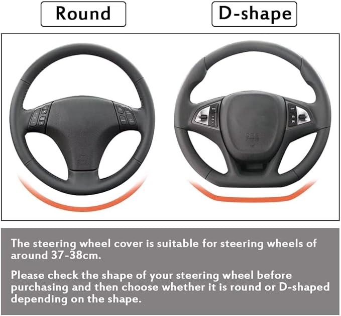 Pahajim Car Steering Wheel Cover for Women Men Universal PU Leather Steering Wheel Accessories Anti Skid 14.5-15 Inch (37-38cm) Forro Volante Carro (White)