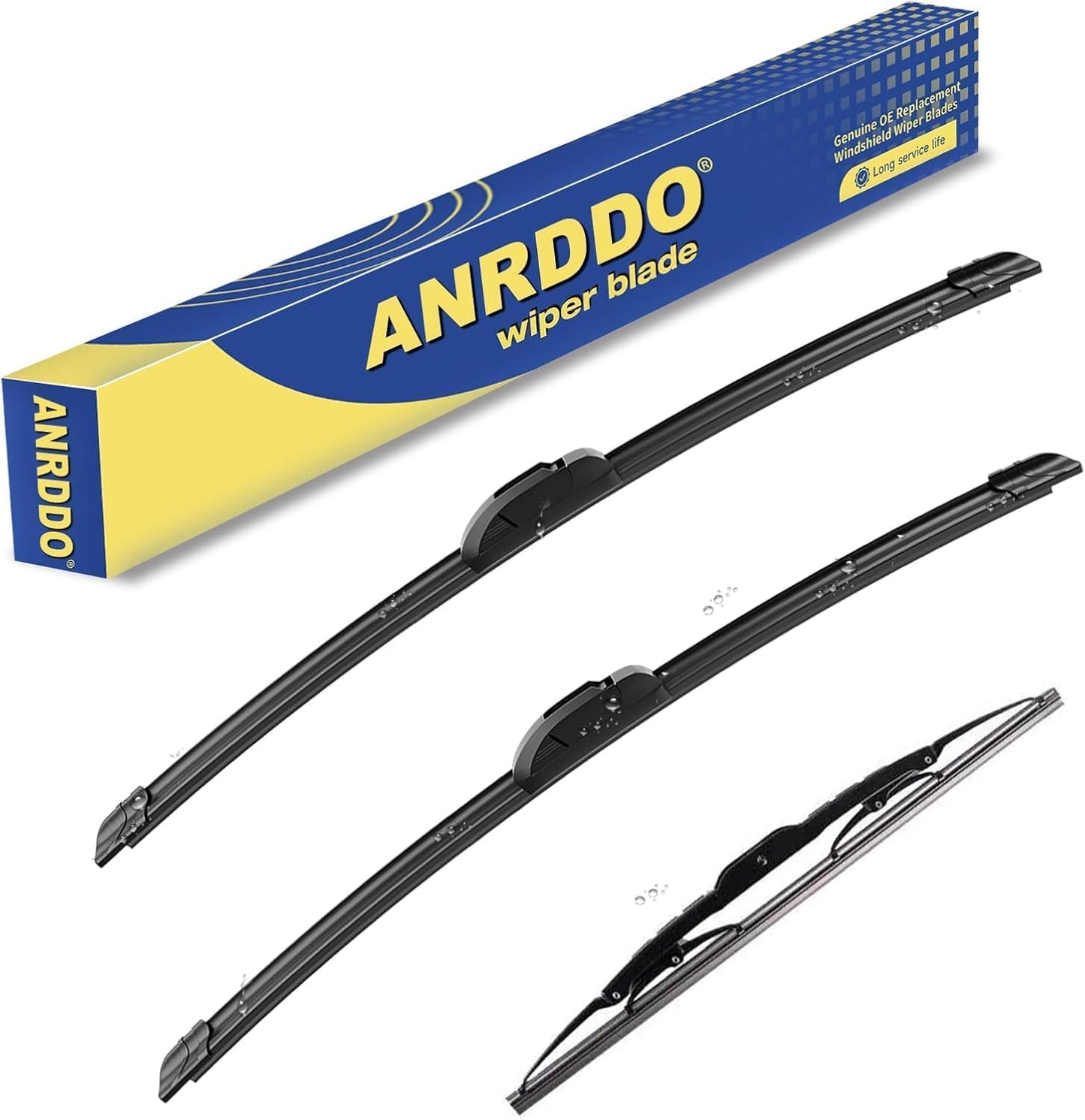 3 wipers Replacement for 2018 2019 2020 2021 GMC Terrain Original Equipment Windshield Wiper Blades Set 24"+18"+12" (Set of 3) U/J HOOK