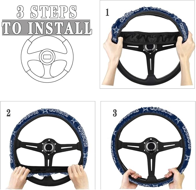 Universal Car Steering Wheel Cover, Automotive Vehicle Accessory (L-FXPT-NZ)