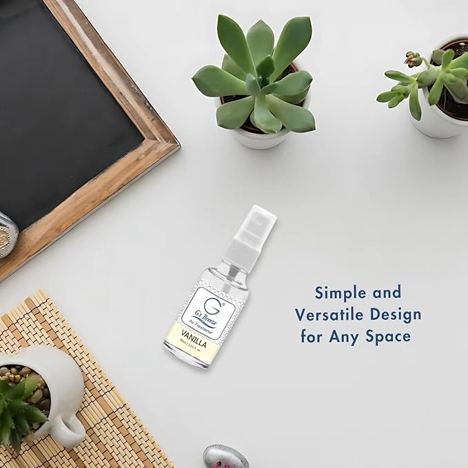 G's Breeze Vanilla Air Freshener – Rich, Creamy Aroma of Vanilla - Sweet Floral Scent - Ideal for Home, Car, Office - Long-Lasting Fragrance - Create a Serene Ambiance Around You