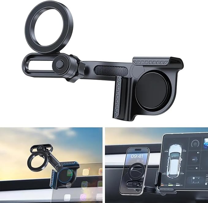 Tesla Phone Mount, for MagSafe Car Mount, Magnetic Vehicle Phone Holder for Tesla Model 3/Y/S/X Accessories Screen, Fits for iPhone 16/15/14/13/12 Pro Max