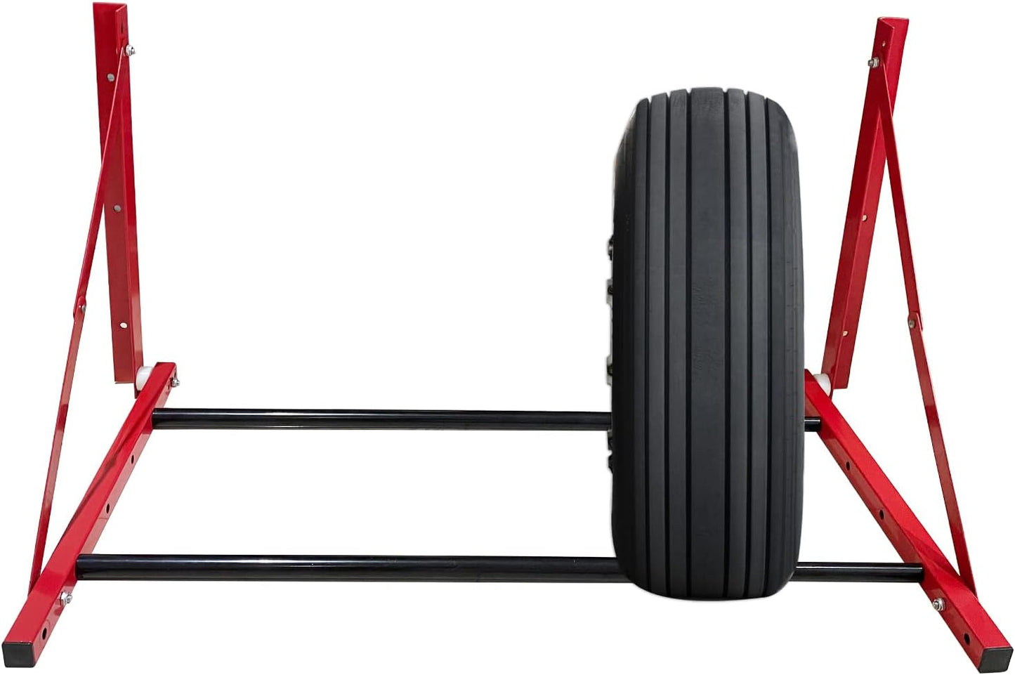 ROBLOCK Folding Tire Wheel Rack Wall Mount Multi-Tire Spare Carriers Garage (32"-48") x 22" x 22", Red