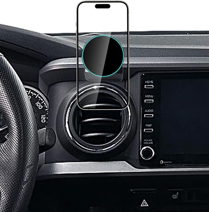 SKYLOTEC Phone Holder for Toyota Tacoma 2016-2023 Accessories Car Magnetic Phone Mount Compatible with MagSafe, Strong Magnets Fast Wireless Charger Cell Phone Base