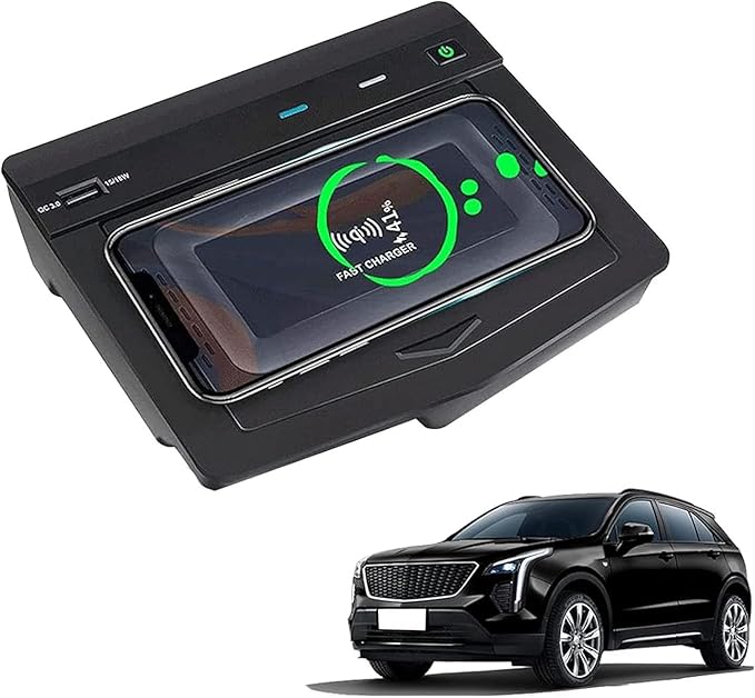 Wireless Car Charger for Cadillac XT4 2018 2019 2020 2021 2022 2023 2024 Support Original Car Center Console Accessory Panel 15W Fast Phone Charging Pad for Any Qi Enabled