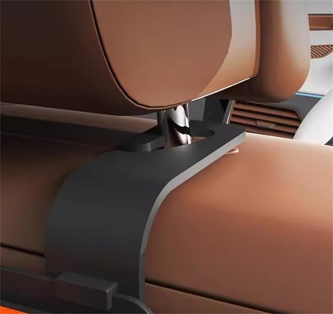 Car Organizers and Storage Box Behind Seat, Car Organizer Back of Seat, 4 in 1 Multifunctional Cars Organizer, For Snacks, Drinks, Bag Hook, Keep Tidy & Organized (Orange+Black)