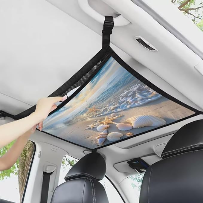 Car Roof Storage Bag Shell Starfish Multi-Purpose Seat Organizer All Car Storage Organizers One Size Inner Car Accessories