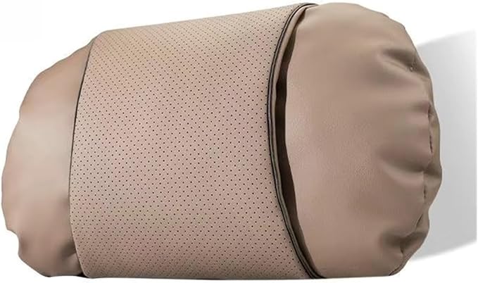 1/2PCS PU Leather Car Neck Pillow & Lumbar Support Cushion, Breathable Universal Seat Headrest Waist Pad, Soft Support Cushion for Daily Driving and Travel(E Style headrest)