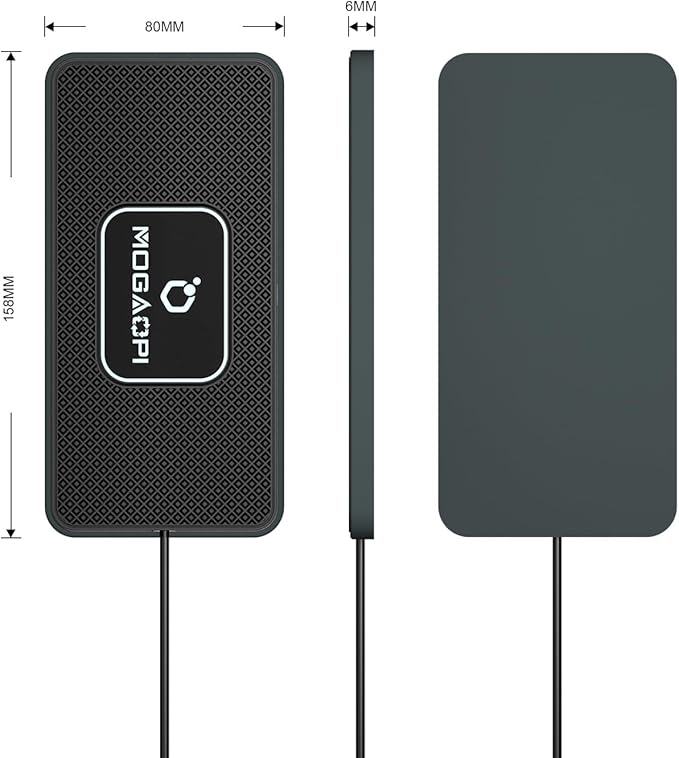 Wireless Charging Pad for Car, MOGAOPI 15W Type C Wireless Charger Car, PD20W Fast Car Charger Compatible with iPhone 16 Pro Max/15 Plus/14/13/12 AirPods Pro Samsung S23/S22/21 (30 cm Cable)