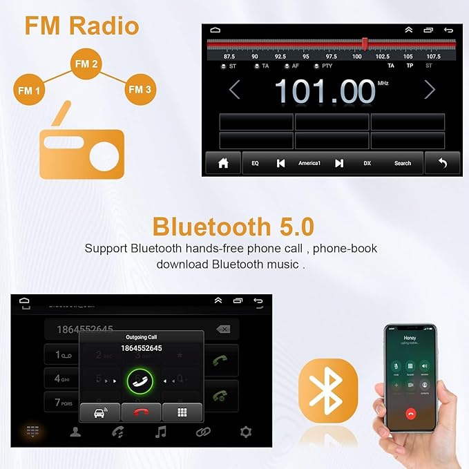 Android 13 Car Radio Stereo for Toyota Sienna 2004-2010, Wireless Carplay&Android Auto with 4G+64G Support Bluetooth/Voice Control/GPS/WiFi/Back-up Camera/SWC/FM, 9 Inch IPS Touch Screen for Sienna