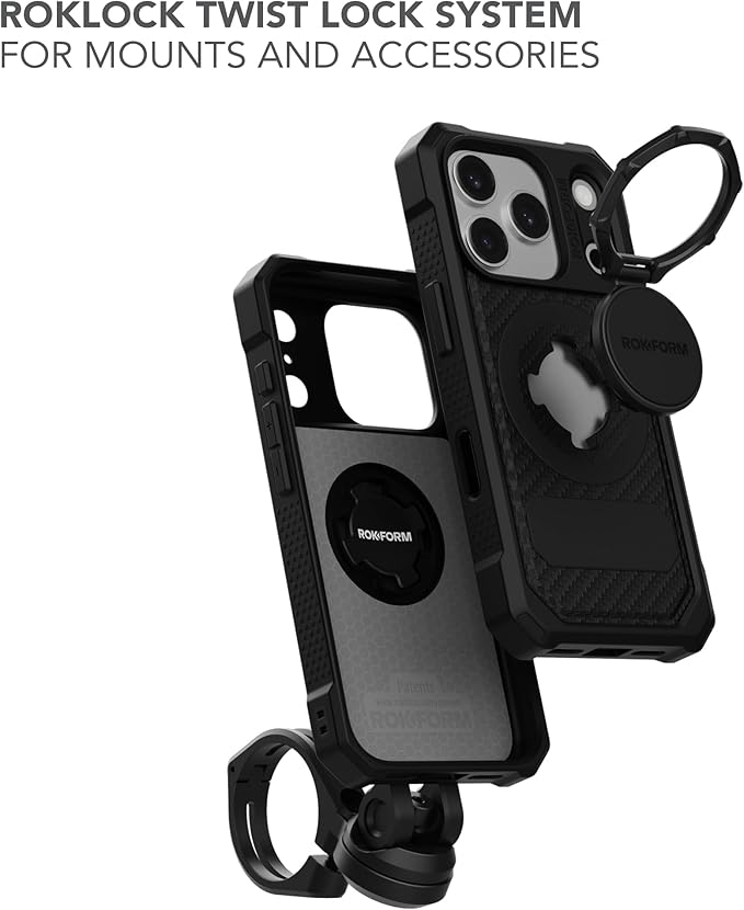 Rokform Rugged Case Compatible with iPhone 17 Pro, Magnetic Cover (Black)