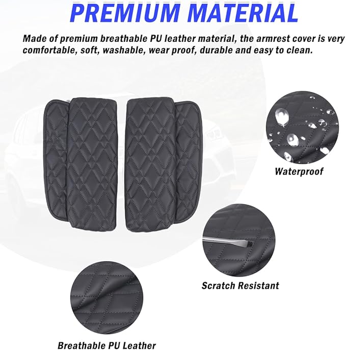 Car Center Console Pad for BMW X5 G05 X6 G06 X7 G07 2019-2023 Car Armrest Cover Leather Cushion Waterproof Car Armrest Seat Box Protector Accessories (Style B)