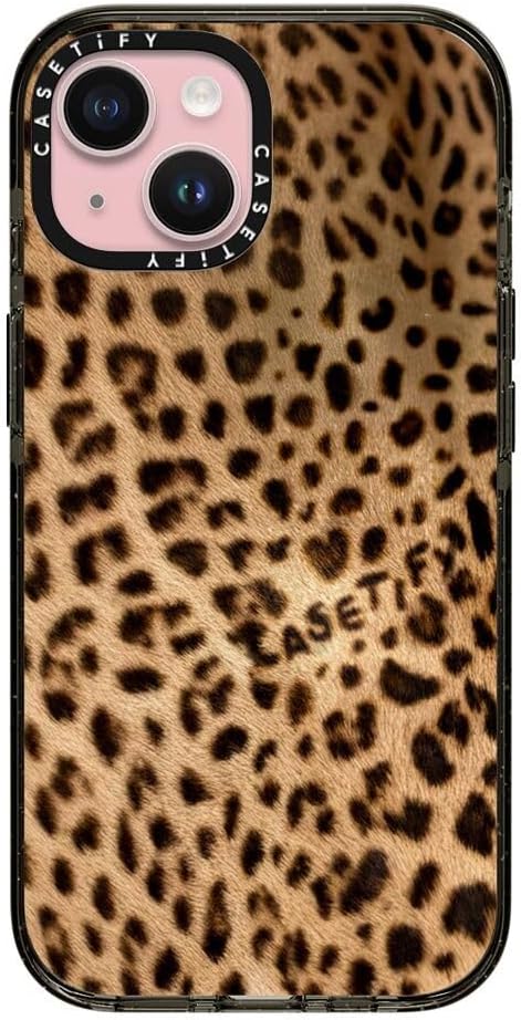 CASETiFY Impact iPhone 15 Case [Slim/Compatible with Magsafe / 8.2 ft. 4X Military Grade Drop Protection] - Jaguar - Clear Black