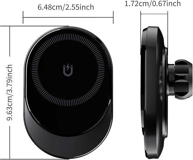 15W Magnetic Wireless Car Charger, Wireless Car Charger,Air Vent Car Phone Mount fit, Fast Charging Magnetic Phone Holder Mount for 16 Pro Plus Max 15 14 13 12 mini, Galaxy S23 S22 S21+