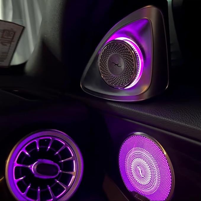 LED Interior Ambient Lighting Kit for Mercedes Benz C Class W205 2015-2021 RGB Multi-Color Interior Light (Galaxy 8 Set)