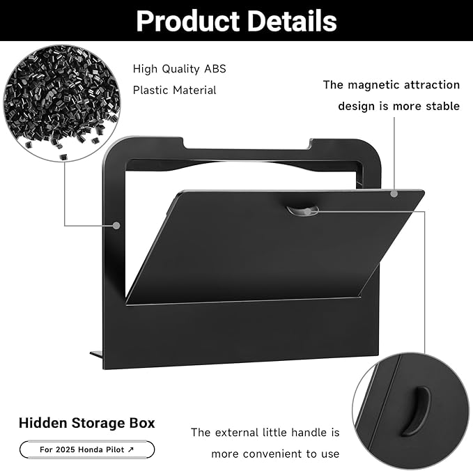 Hellet 2PCS Center Console Organizer Compatible with Toyota 2025 2026 4Runner Interior Accessories Storage Box Organizer Tray Hidden Storage Box