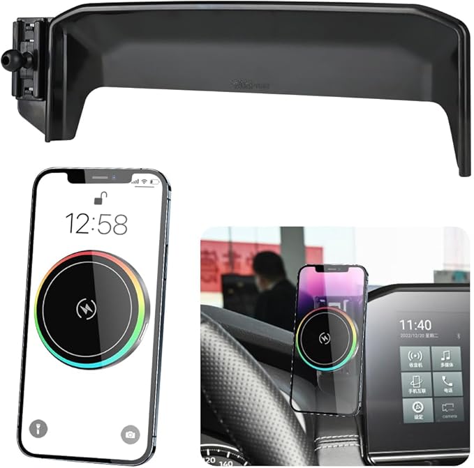 Car Magnetic Phone Mount for Mitsubishi Outlander 2022 2023 2024 （ 9 inch Screen ） Auto Interior Accessories Best Cellphone Holder Fast 15W Wireless Charger Cell Phones Charging Stand