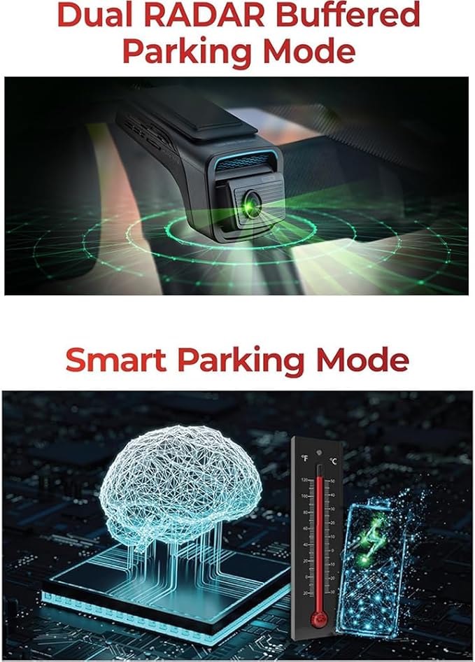 THINKWARE U3000 PRO 4K Front Dash Cam, 64Ghz Built-in Radar Buffered Parking Mode, STARVIS 2 Sensors, HDR, 5GHz Wi-Fi GPS, LTE or Cabin Cam Compatible (64GB Memory Card, CPL, Hardwiring Cable Incl)