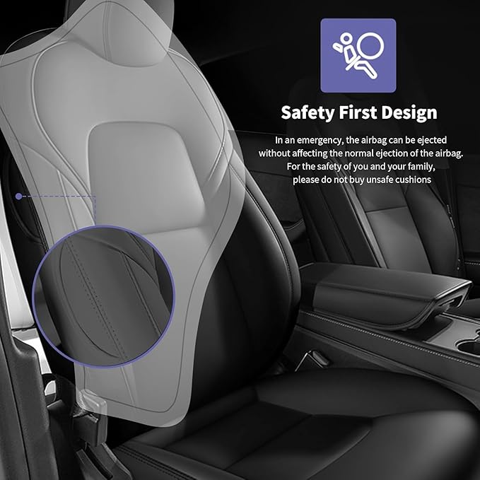 AOMSAZTO Car Seat Cover Fit for Tesla Model 3 2017 2018 2019 2020 2021 2022 2023 - Seat Covers Full Set Customized Black