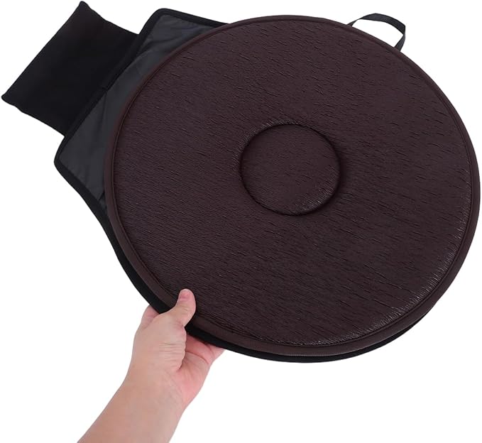 OUNONA 360 Rotating Car Seat Cushion 16.92X15.74X1.18In Degree Swivel Seat Pad Lightweight Breathable Cushion for Elderly Pregnant Women Home Office Travel