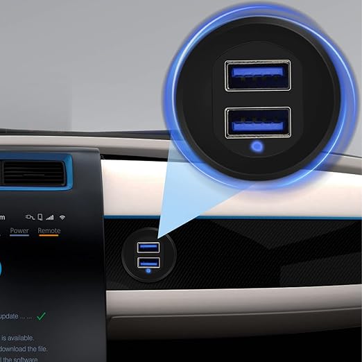 Double Port USB 3.0 Car Mount Flush Cable, USB3.0 Male to Female Car Extension Cable for Dashboard Panel 3ft