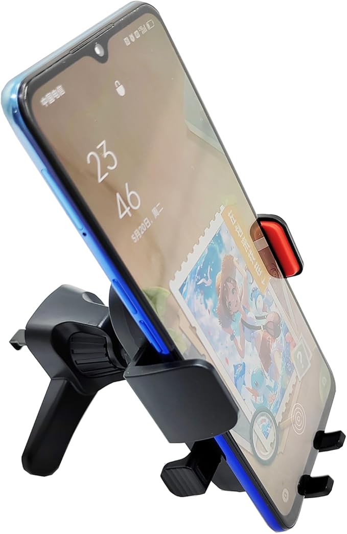 Car Phone Mount Cellphone Holders for Cars with Metal Hook Clip, Air Vent Cell Phone Stand Car Mount, Universal Automobile Cradle Fit for iPhone Android and Smartphones