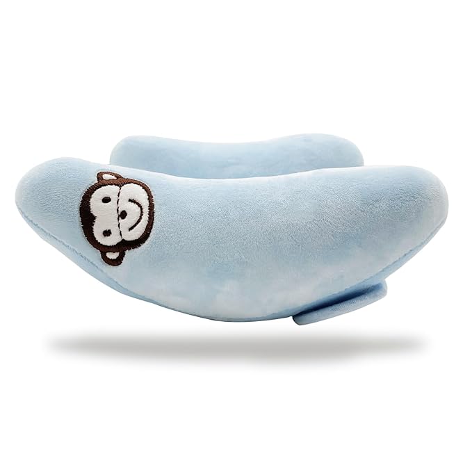 Adjustable Baby Head Neck Support Pillow,Baby Travel Pillow Cushion for Car Seat,Stroller Headrest Pillow for Infants,Head and Neck Support Pillow for Pushchair,Blue