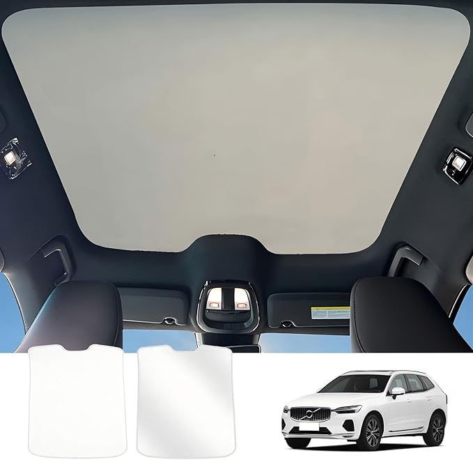 Car Glass Roof Sunshade Compatible with Volvo C40(Not for XC40) 2021-2023, One-Piece Sunroof Shade with Storage Bag, Foldable Sunshade Roof Cover, Heat Insulation, Sun Protection, No-Sagging