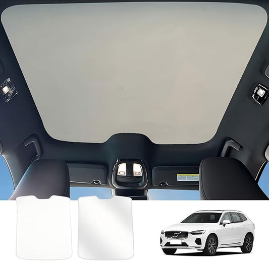 Car Glass Roof Sunshade Compatible with Volvo C40(Not for XC40) 2021-2023, One-Piece Sunroof Shade with Storage Bag, Foldable Sunshade Roof Cover, Heat Insulation, Sun Protection, No-Sagging